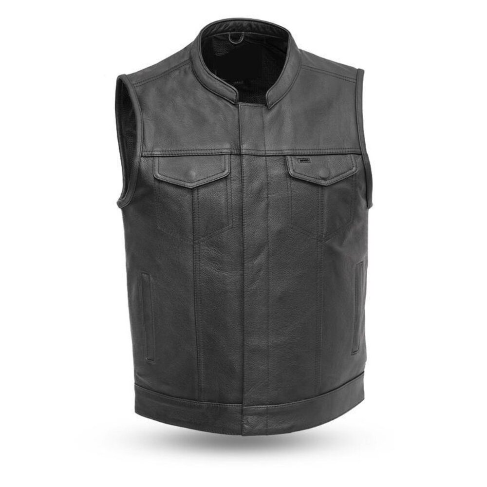 MKL Busta Men's Motorcycle Cow Leather Vest